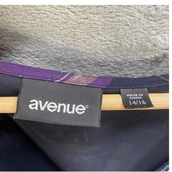 Fairy Grunge Purple Paisley Faux Wrap Boho Tunic Bell Sleeve Top Size 14/16 Y2k - Picture 6 of 9